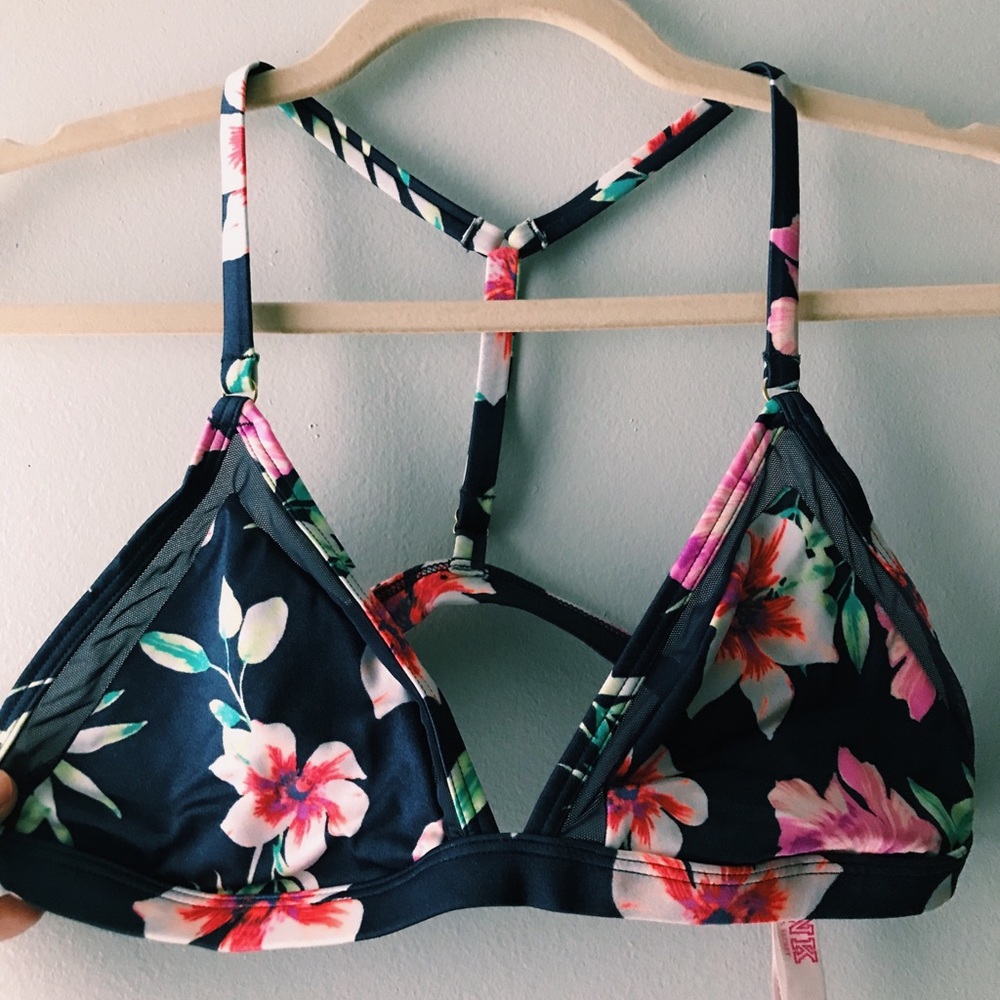 Pink swimsuit top